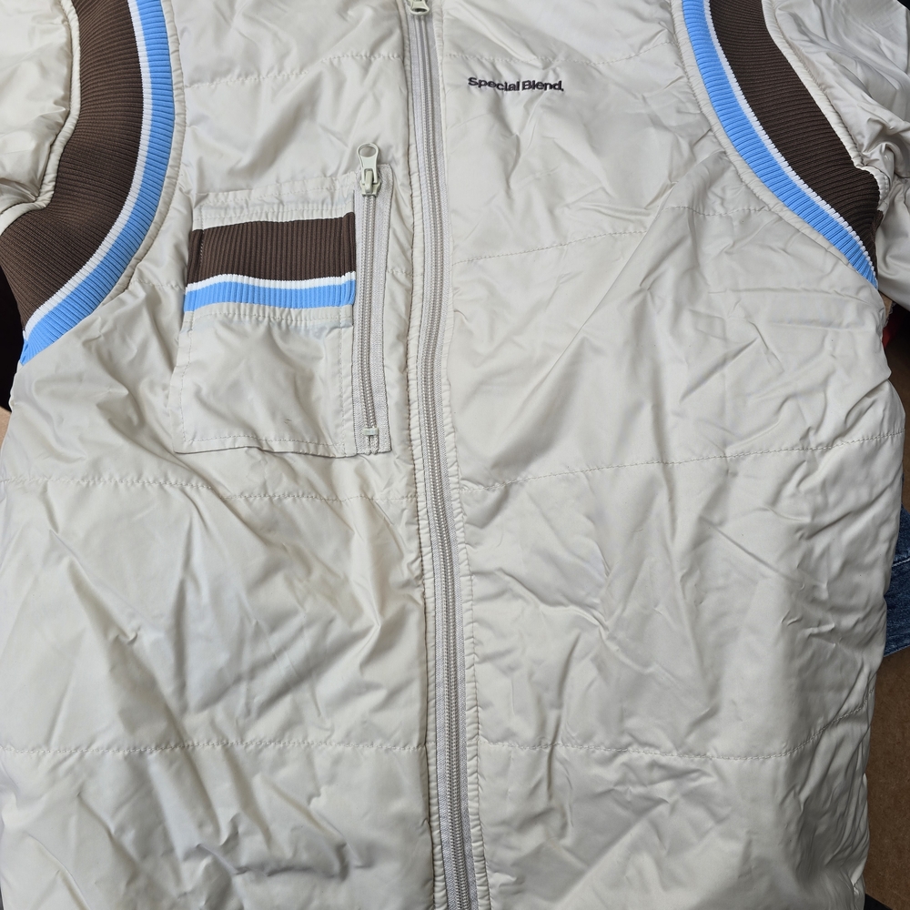 Special Blend Women's Cream Bomber Jacket